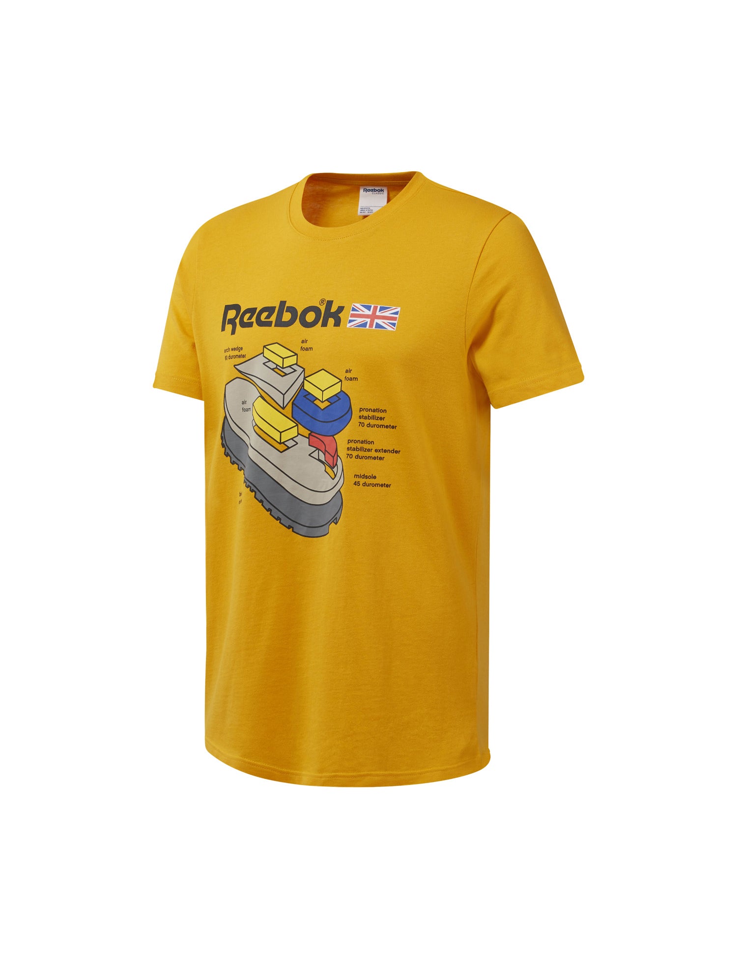 T-shirt Giallo Reebok