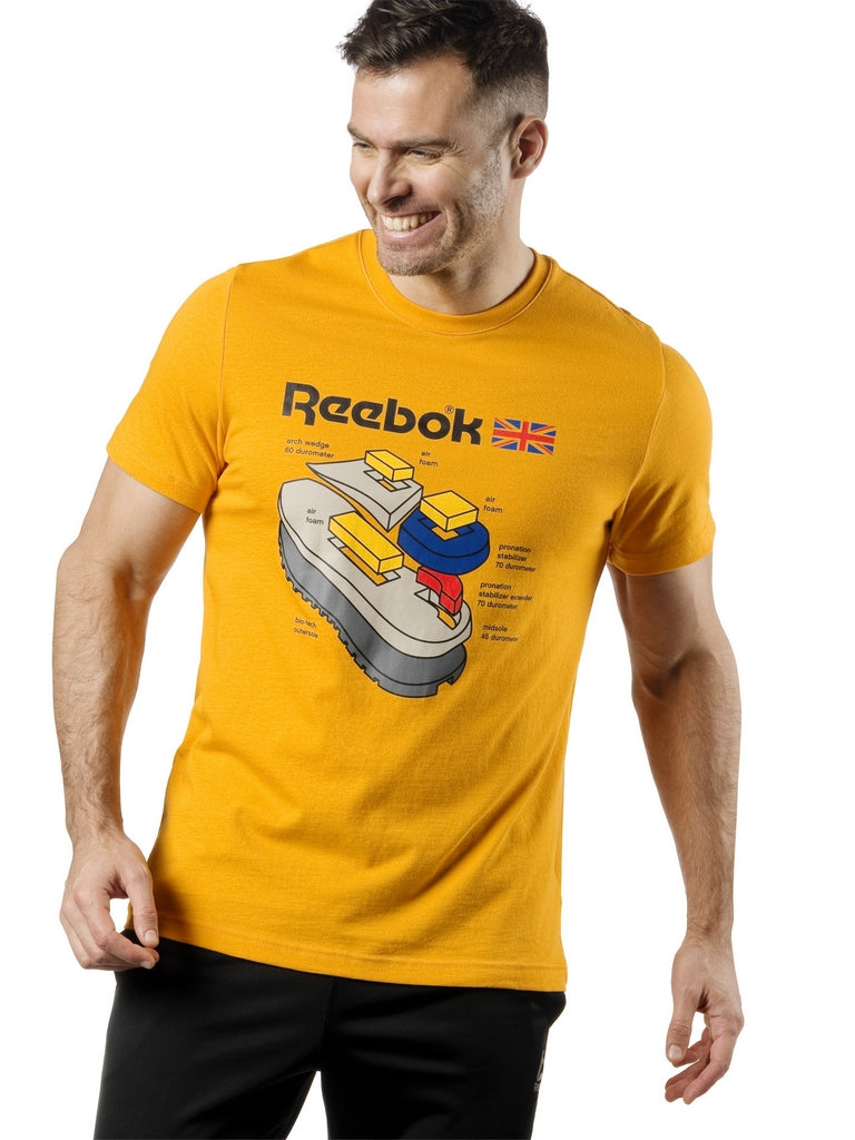 T-shirt Giallo Reebok