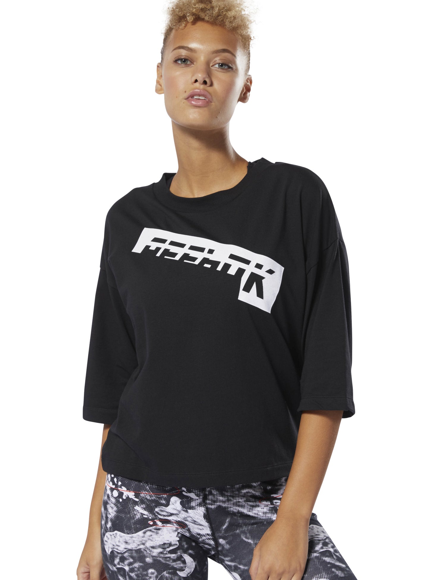 T-shirt Nero Reebok