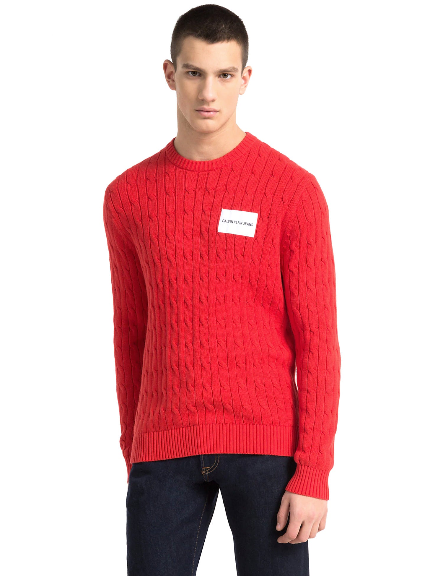 Maglioni Rosso Calvin Klein