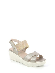 Sandali zeppa Dorato Grunland