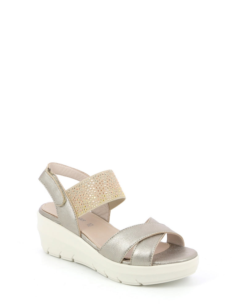 Sandali zeppa Dorato Grunland