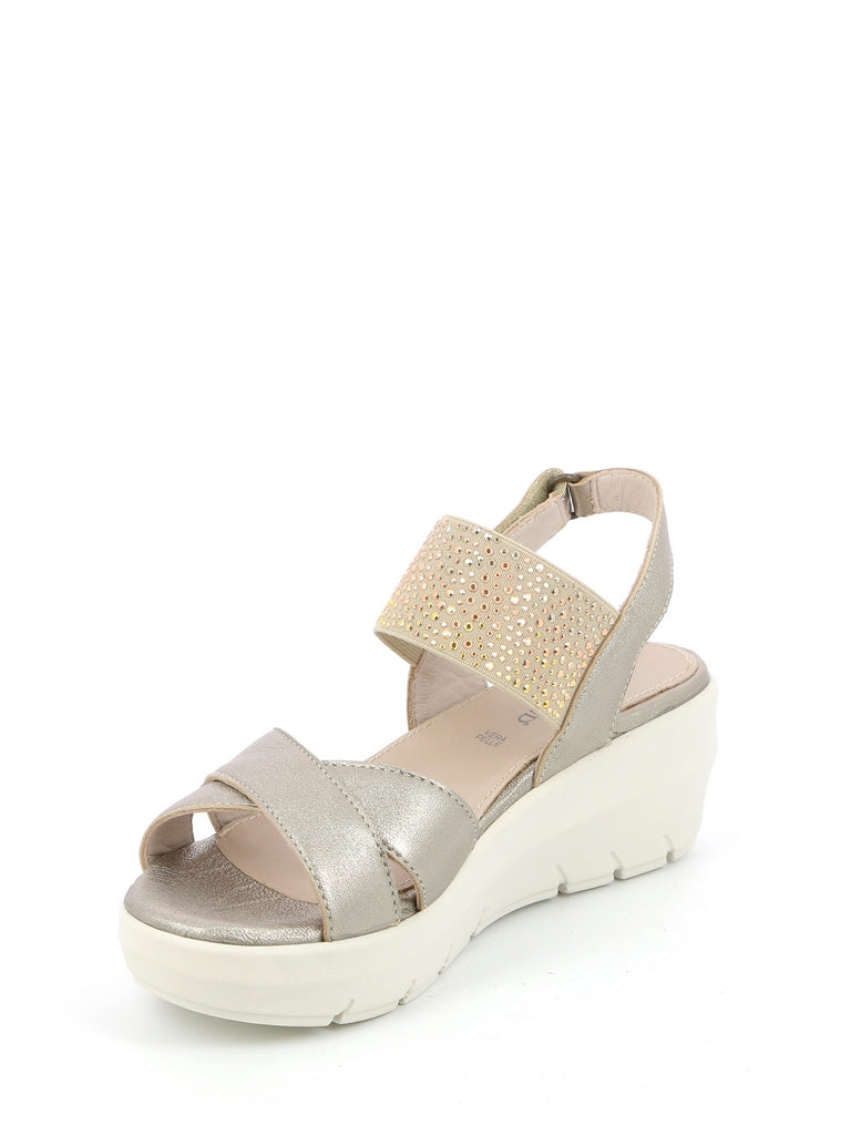 Sandali zeppa Dorato Grunland