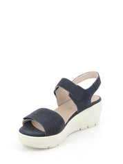 Sandali zeppa Blu Grunland