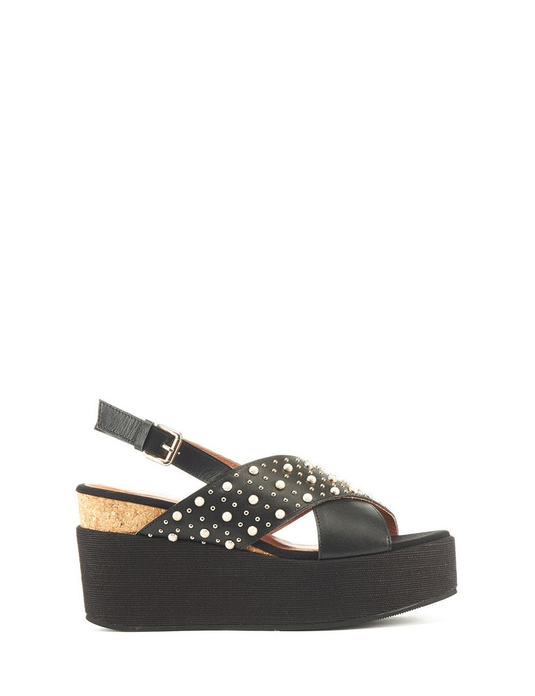 Sandali zeppa Nero Lumberjack