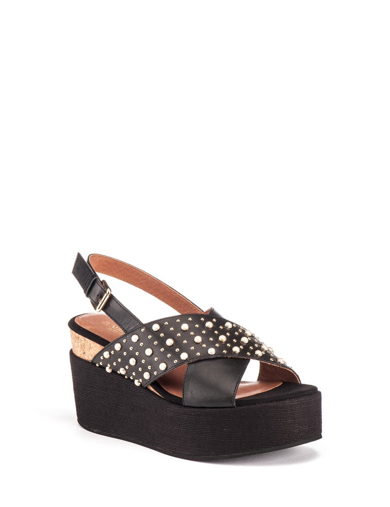 Sandali zeppa Nero Lumberjack