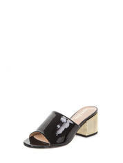 Sandali tacco Nero Gold&gold