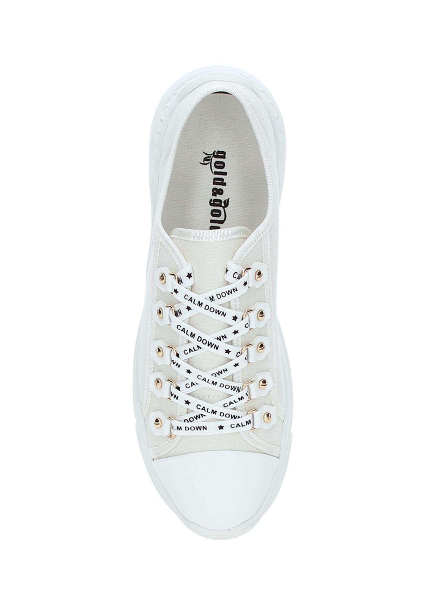 Sneakers Bianco Gold&gold