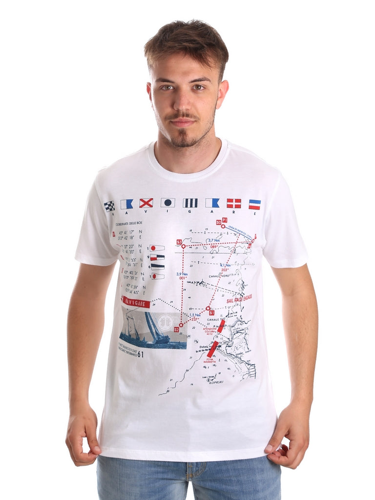 T-shirt Bianco Navigare