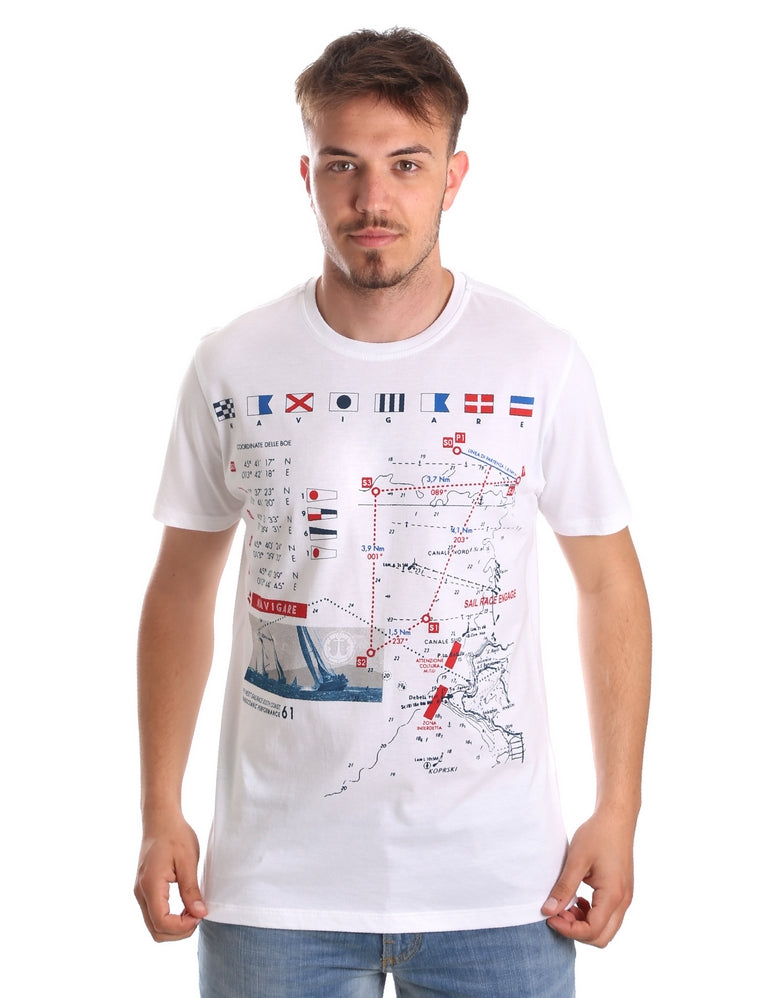 T-shirt Bianco Navigare
