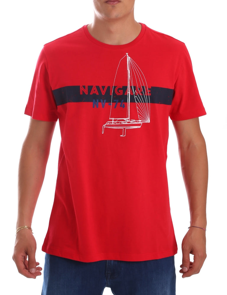 T-shirt Rosso Navigare