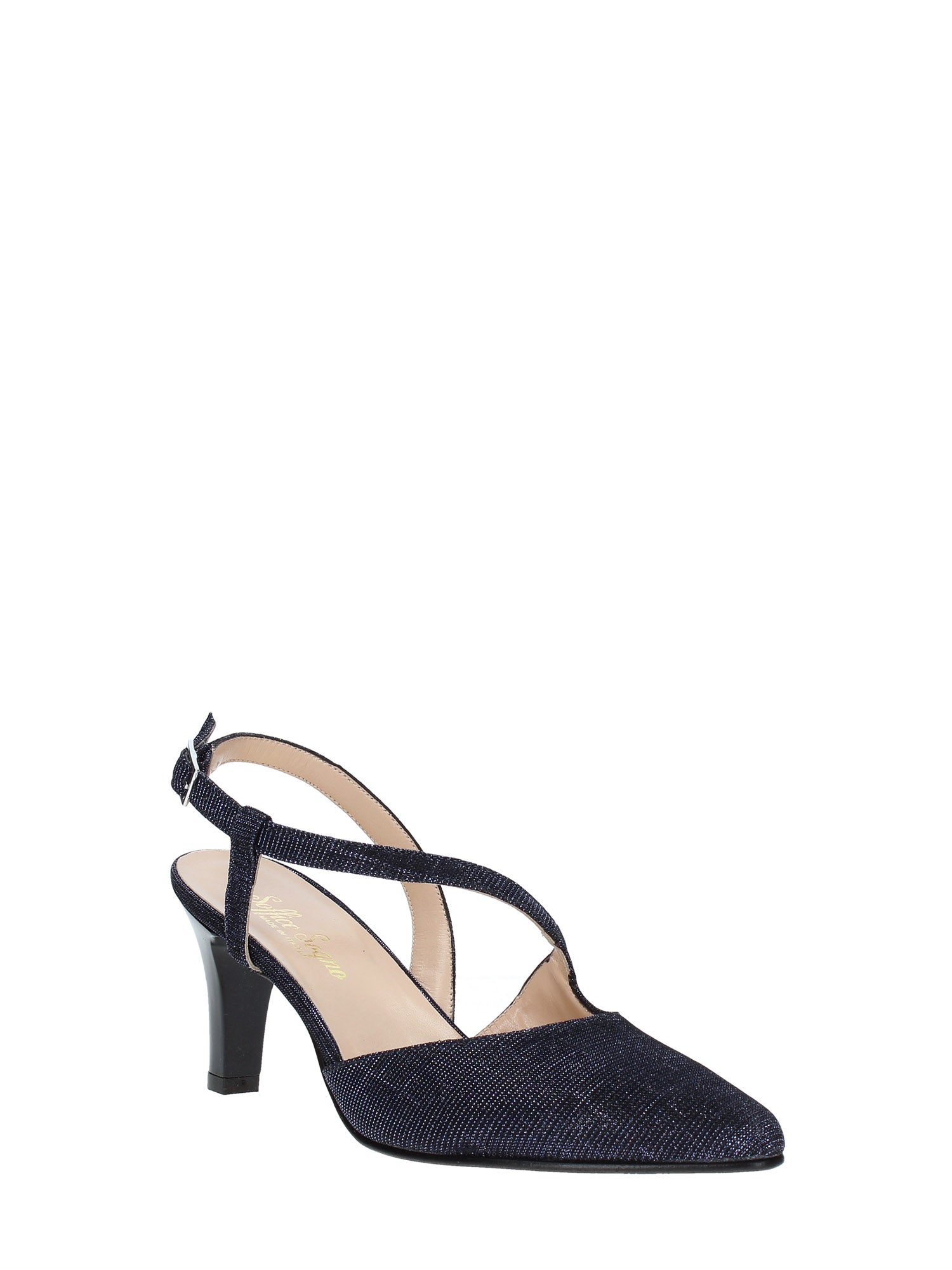 Sandali tacco Blu Soffice Sogno