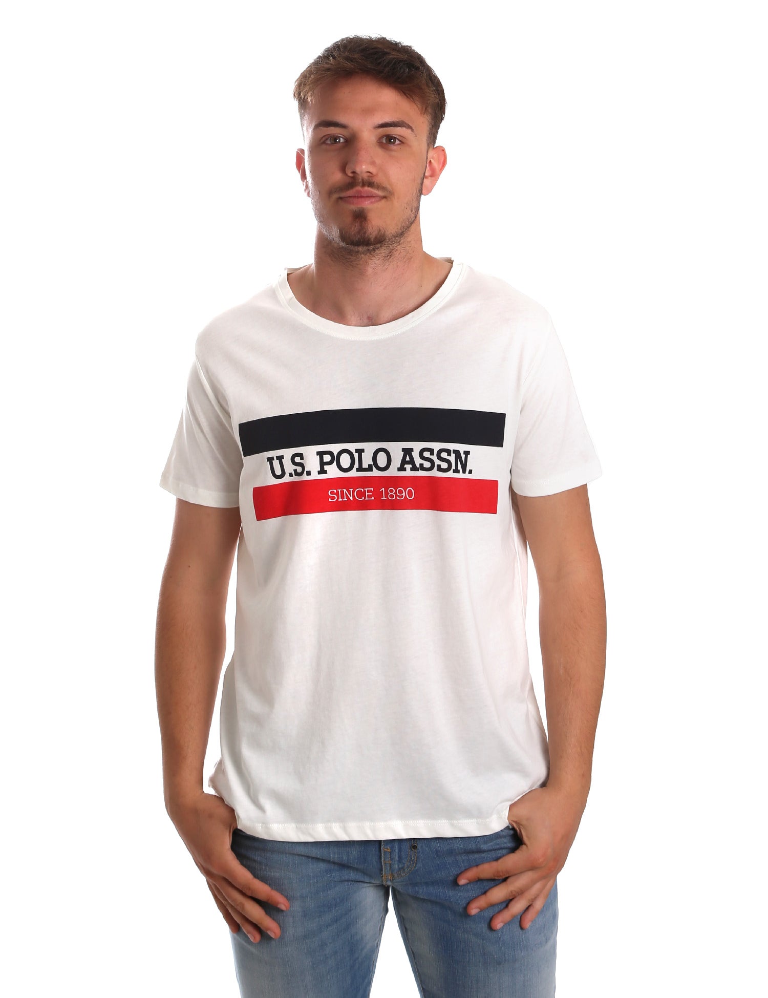 T-shirt Bianco Ss 301 U.s. Polo Assn.