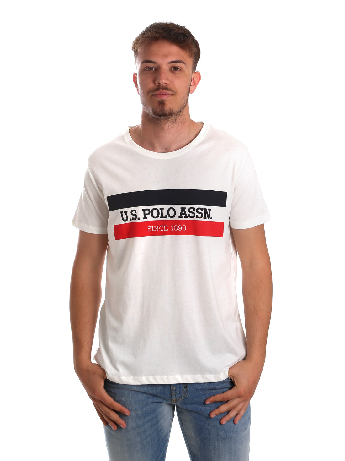 T-shirt Bianco Ss 301 U.s. Polo Assn.