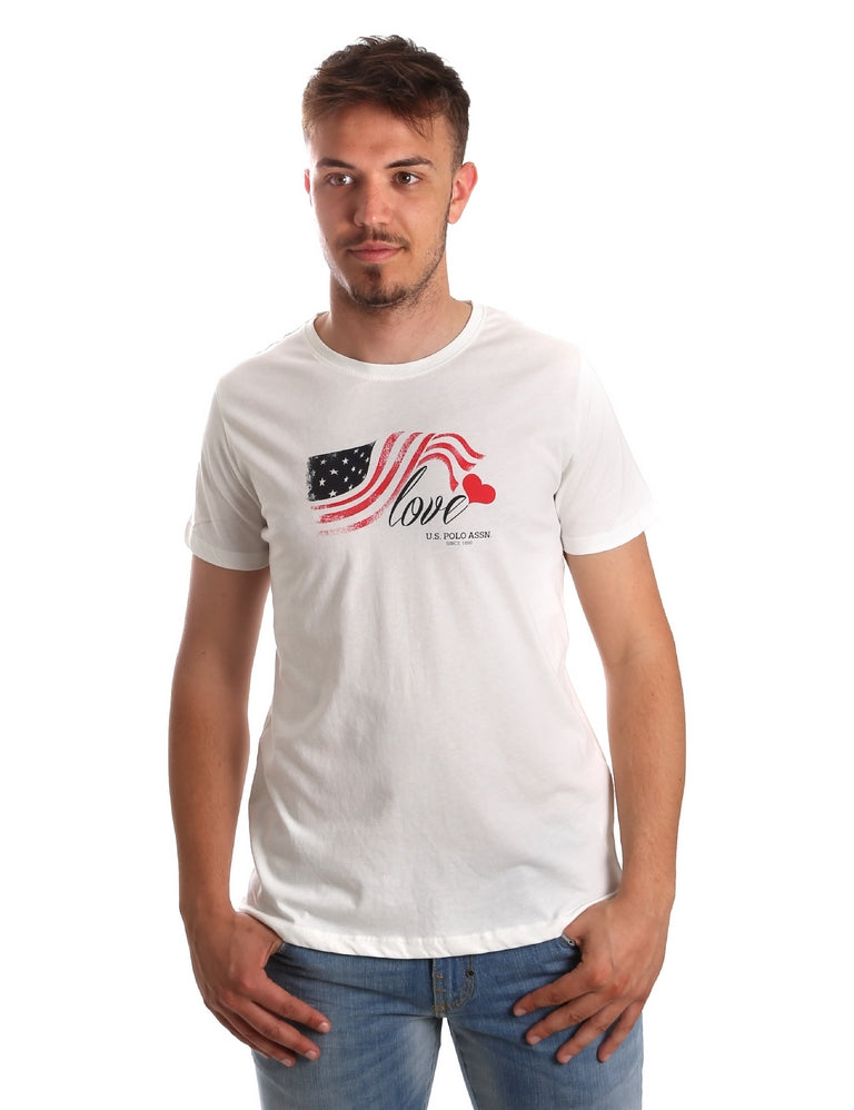T-shirt Bianco Ss 101 U.s. Polo Assn.