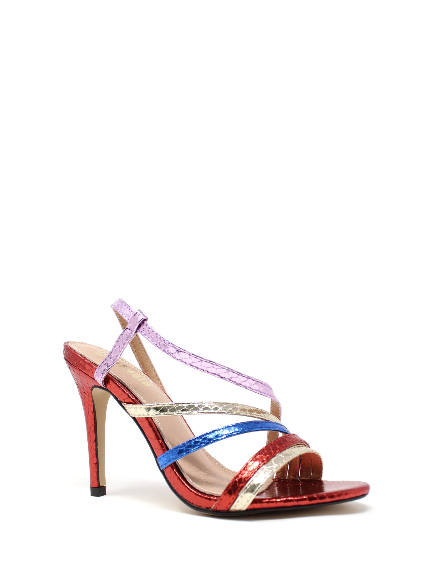 Sandali tacco Rosso Gold&gold