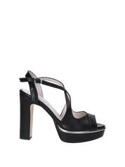 Sandali tacco Nero Argento Grace Shoes