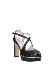 Sandali tacco Nero Argento Grace Shoes