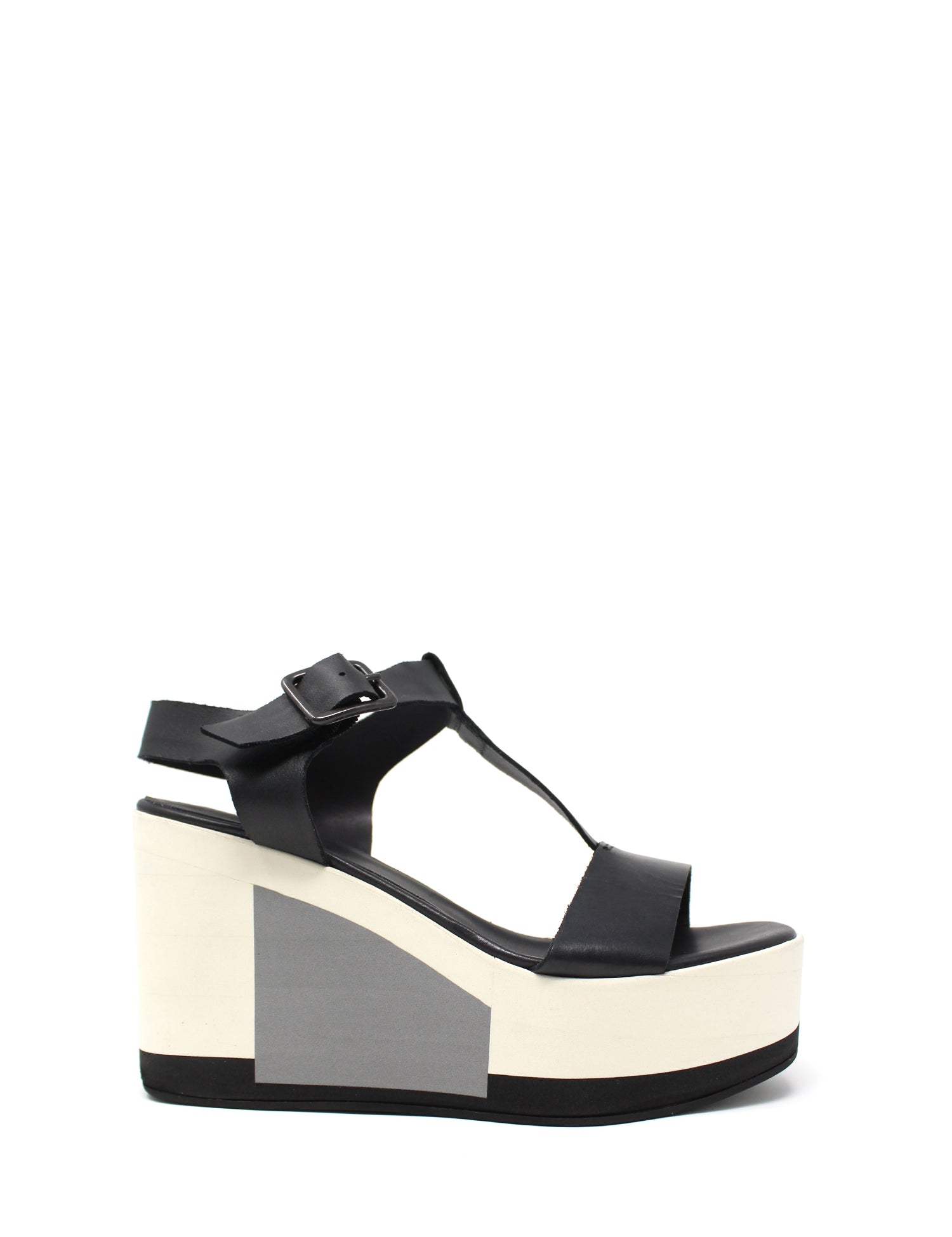 Sandali zeppa Nero Marco Ferretti