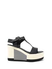 Sandali zeppa Nero Marco Ferretti