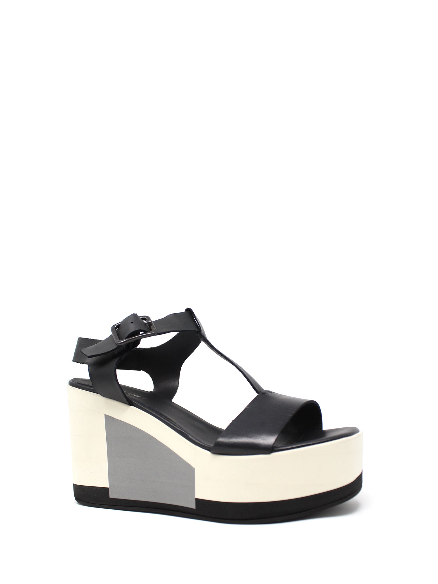 Sandali zeppa Nero Marco Ferretti