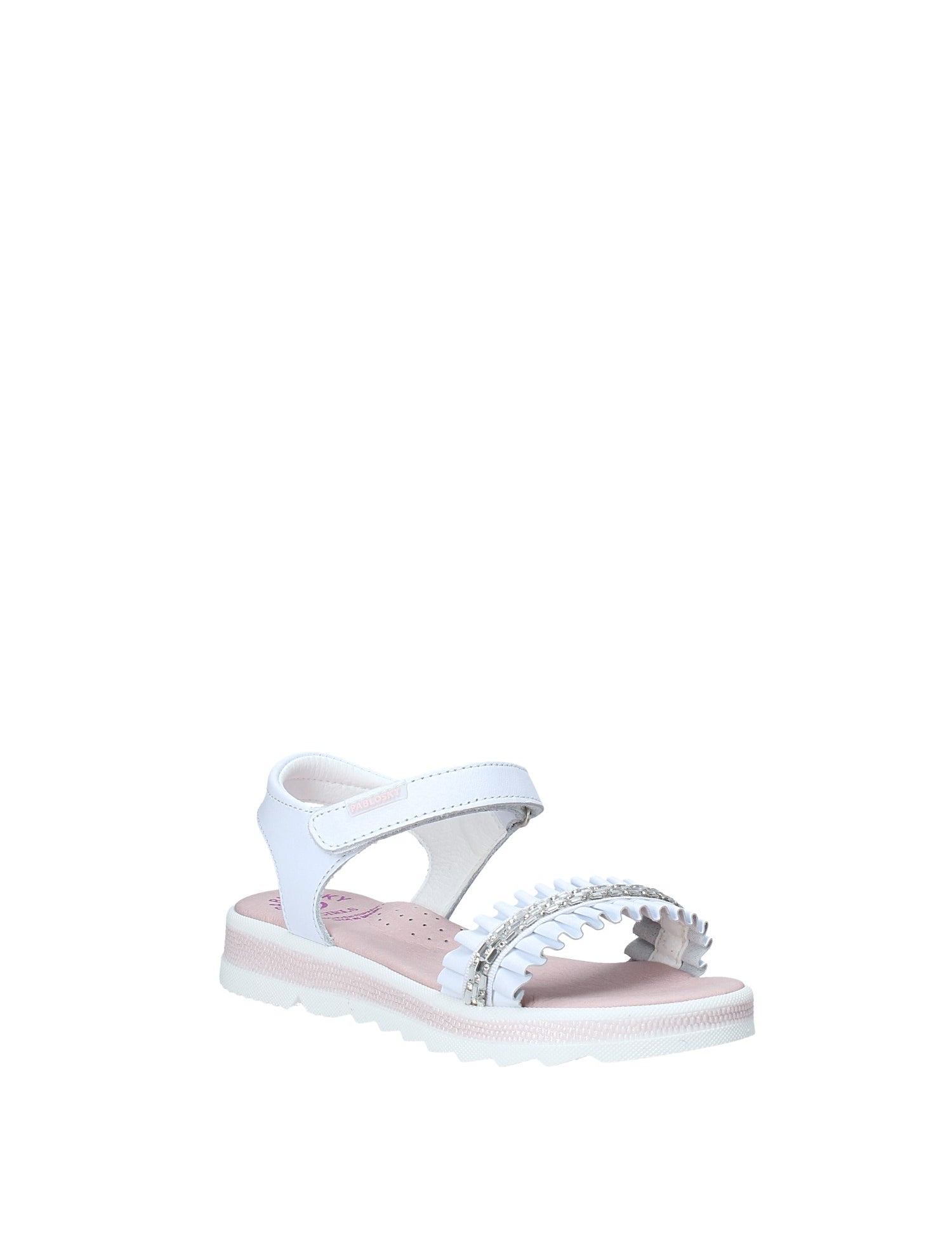 Sandali con strappi Bianco Pablosky