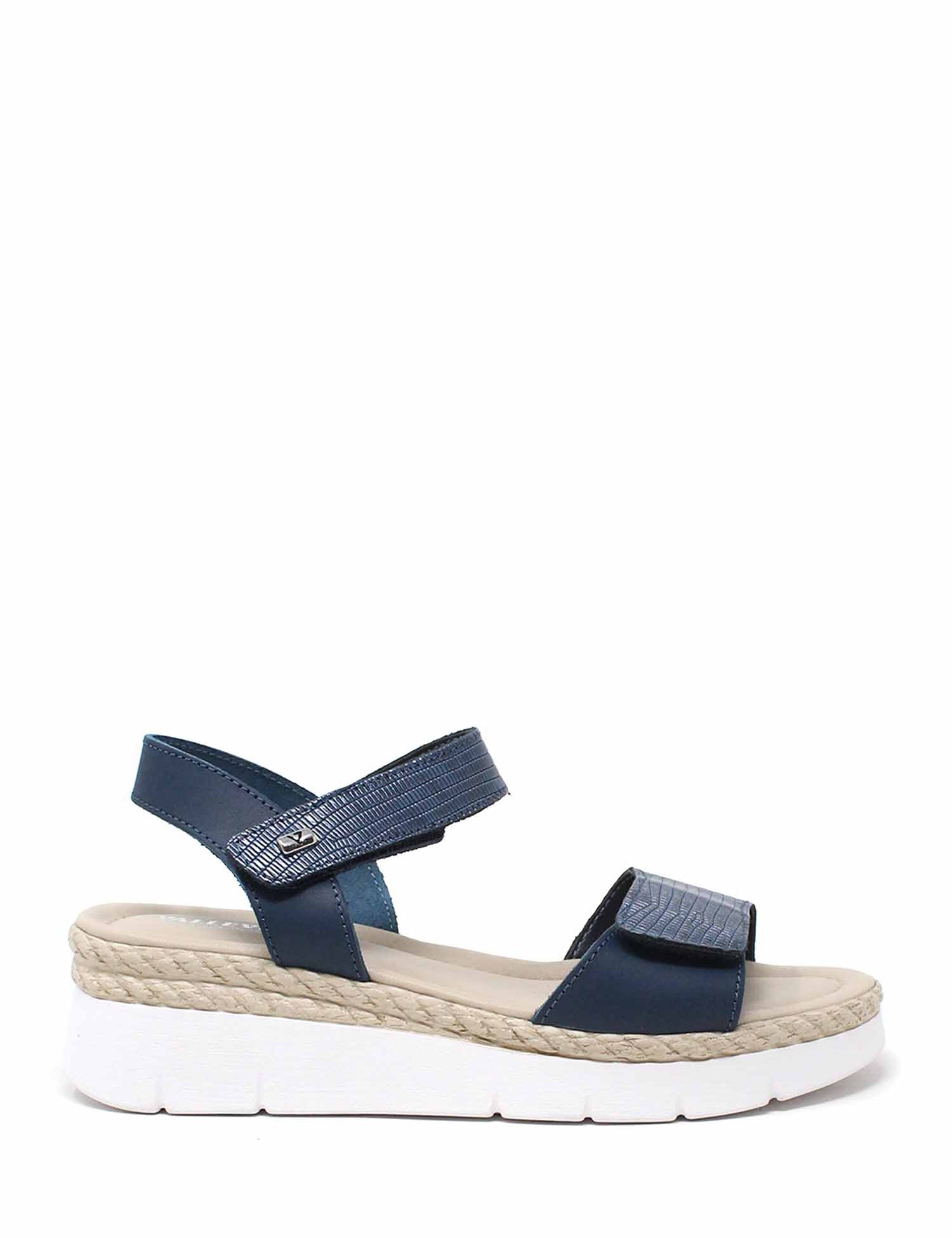 Sandali zeppa Blu Valleverde