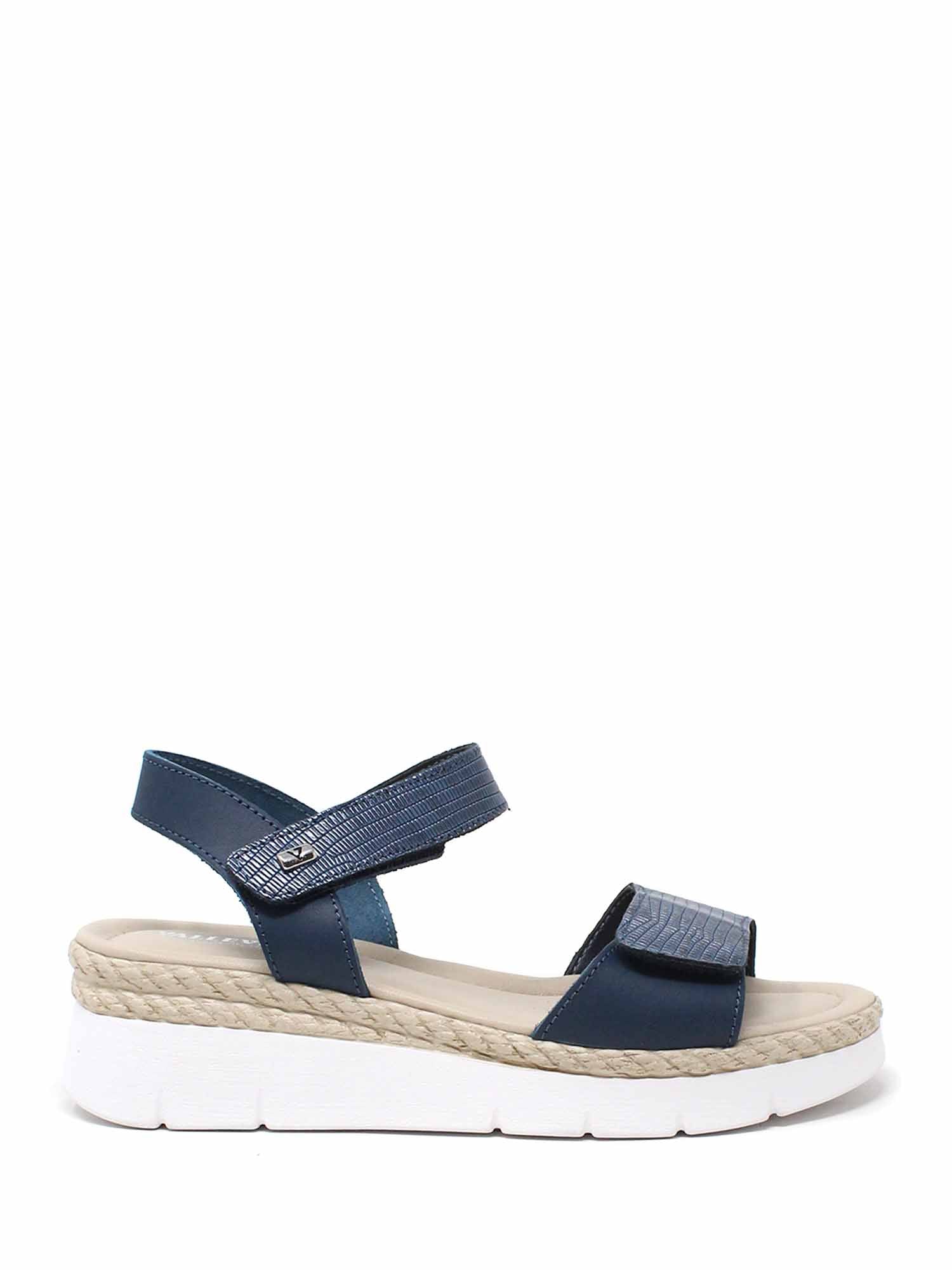 Sandali zeppa Blu Valleverde