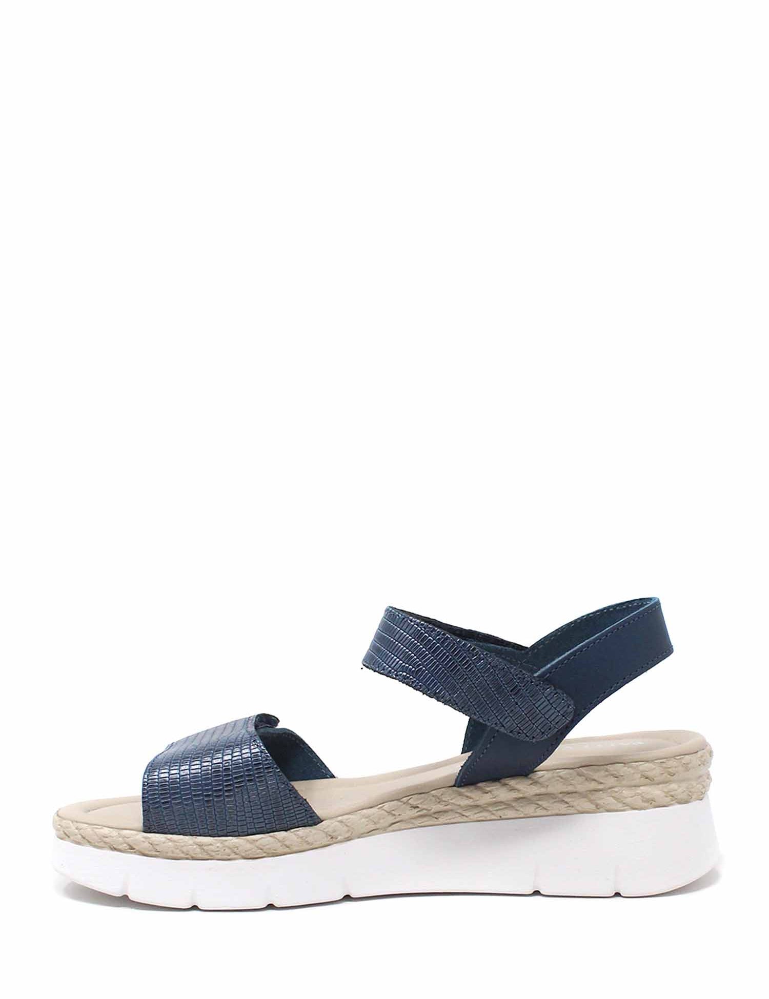 Sandali zeppa Blu Valleverde