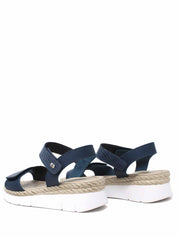 Sandali zeppa Blu Valleverde