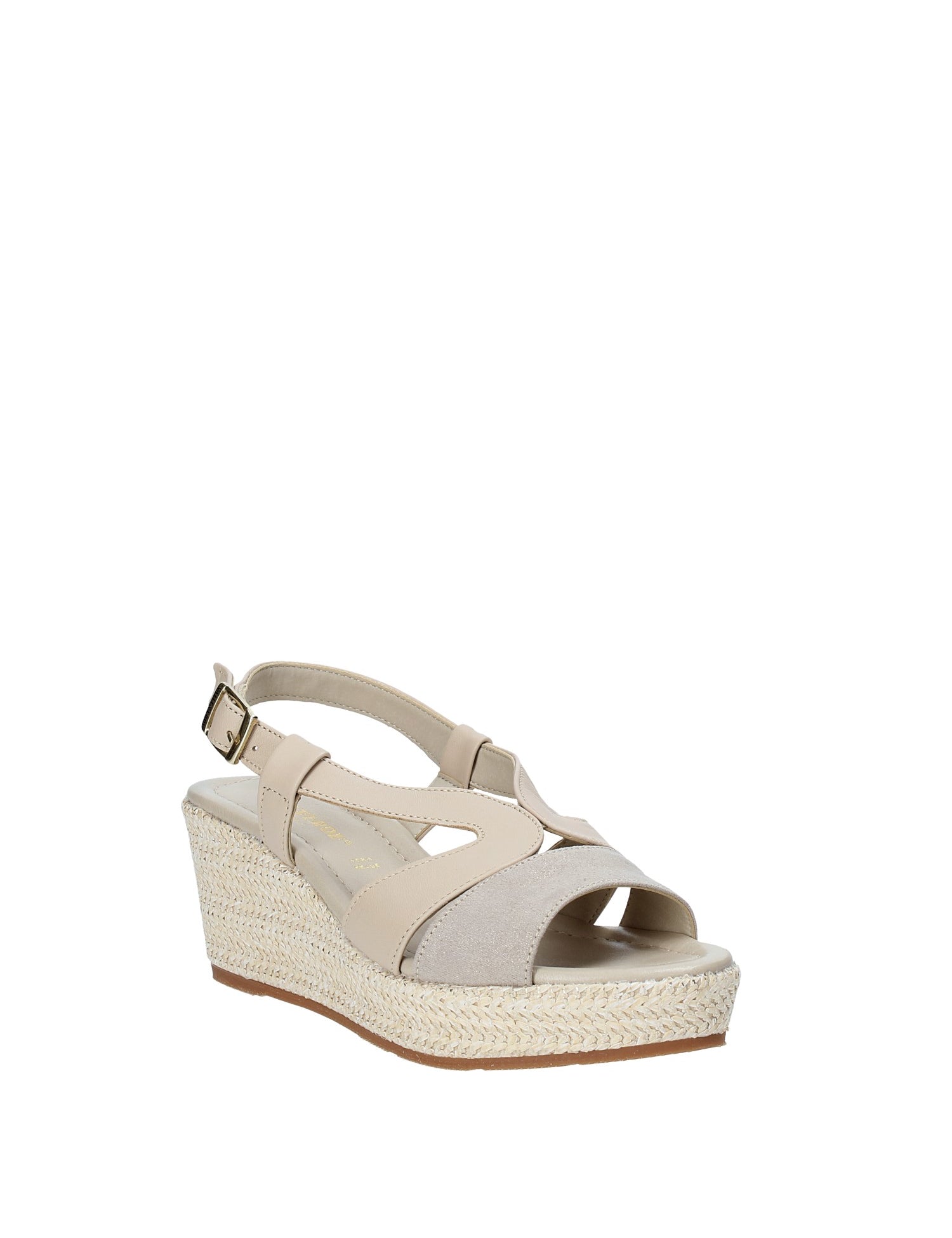 Sandali zeppa Beige Valleverde