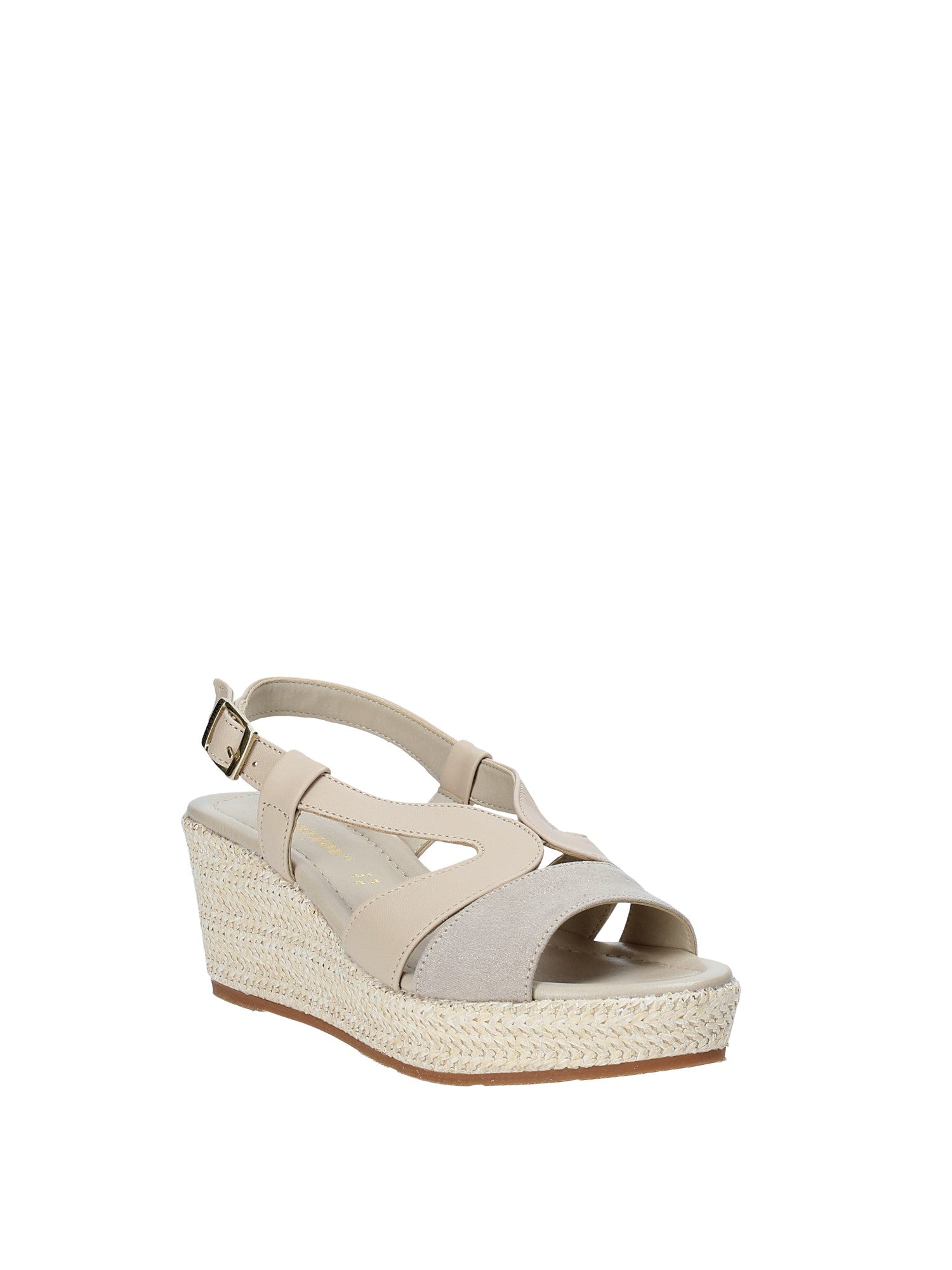 Sandali zeppa Beige Valleverde