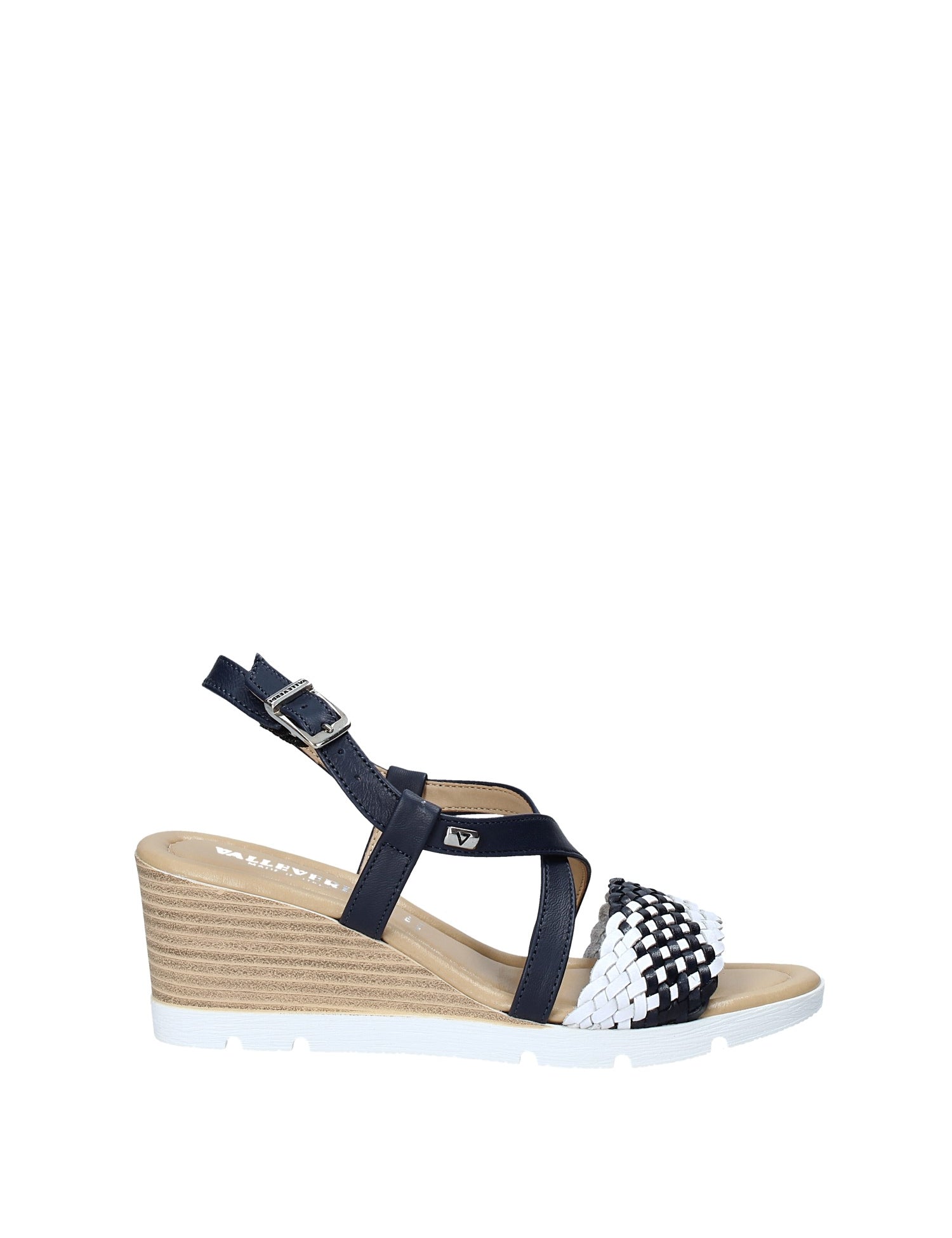 Sandali zeppa Blu Valleverde