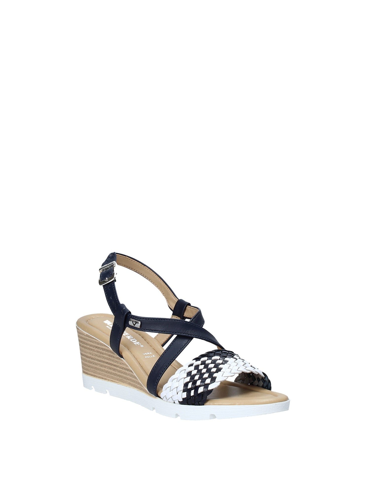 Sandali zeppa Blu Valleverde