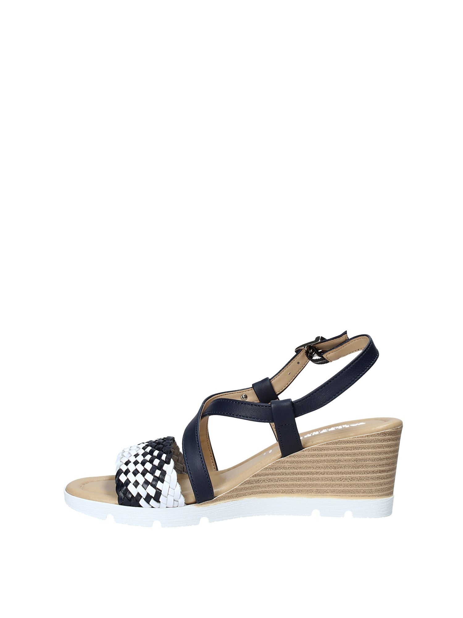 Sandali zeppa Blu Valleverde