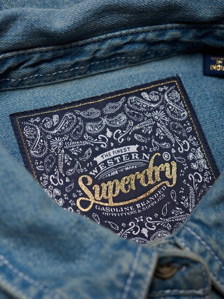 Camicie Blu Chiaro Superdry