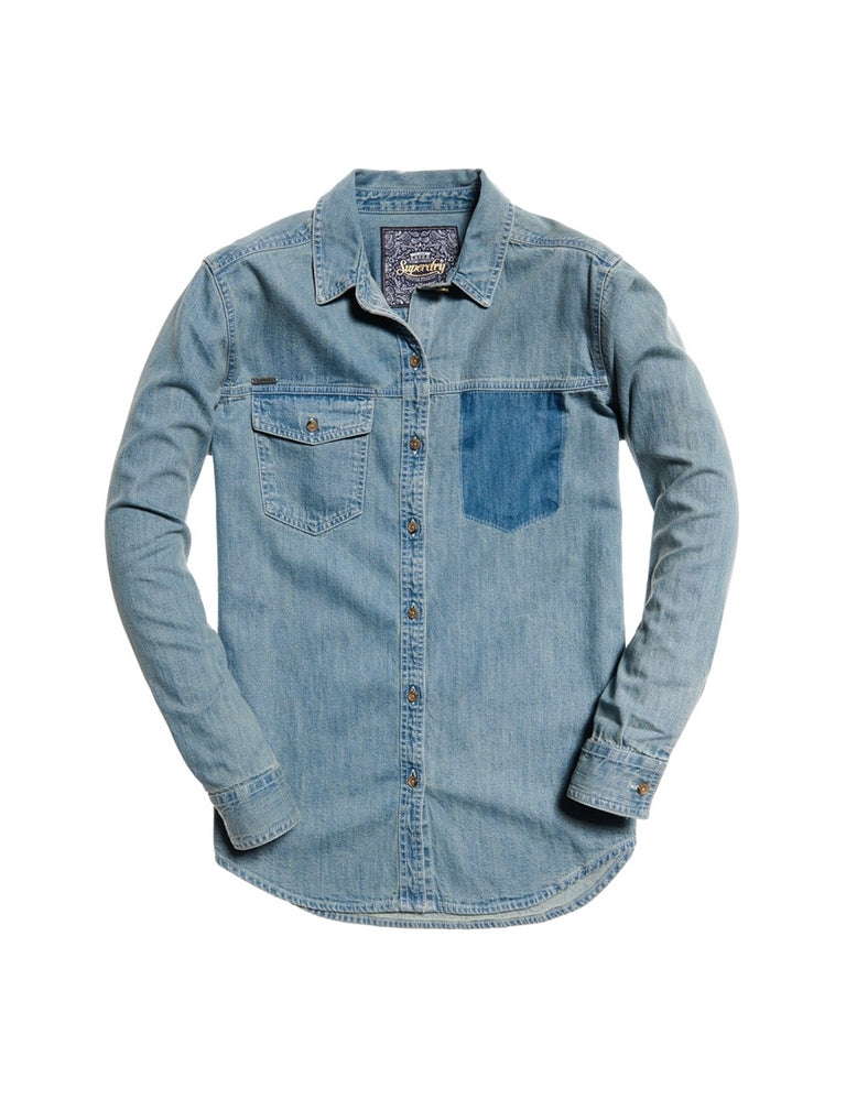 Camicie Blu Chiaro Superdry