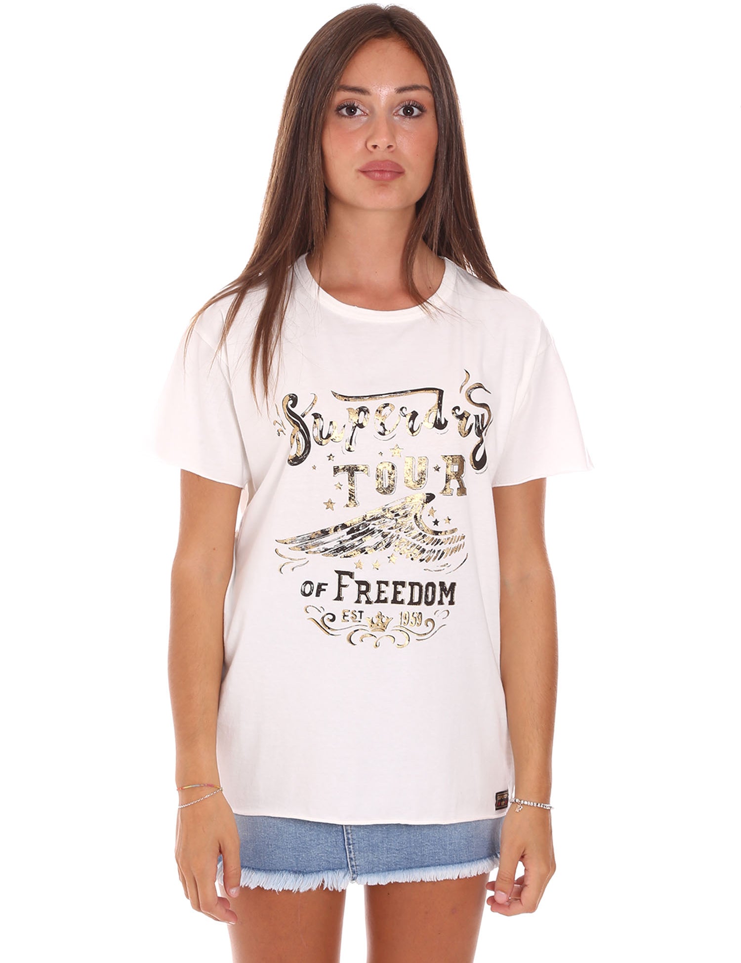 T-shirt Bianco Superdry