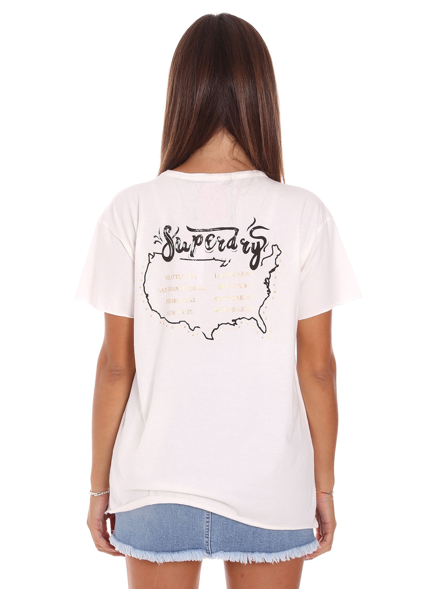 T-shirt Bianco Superdry