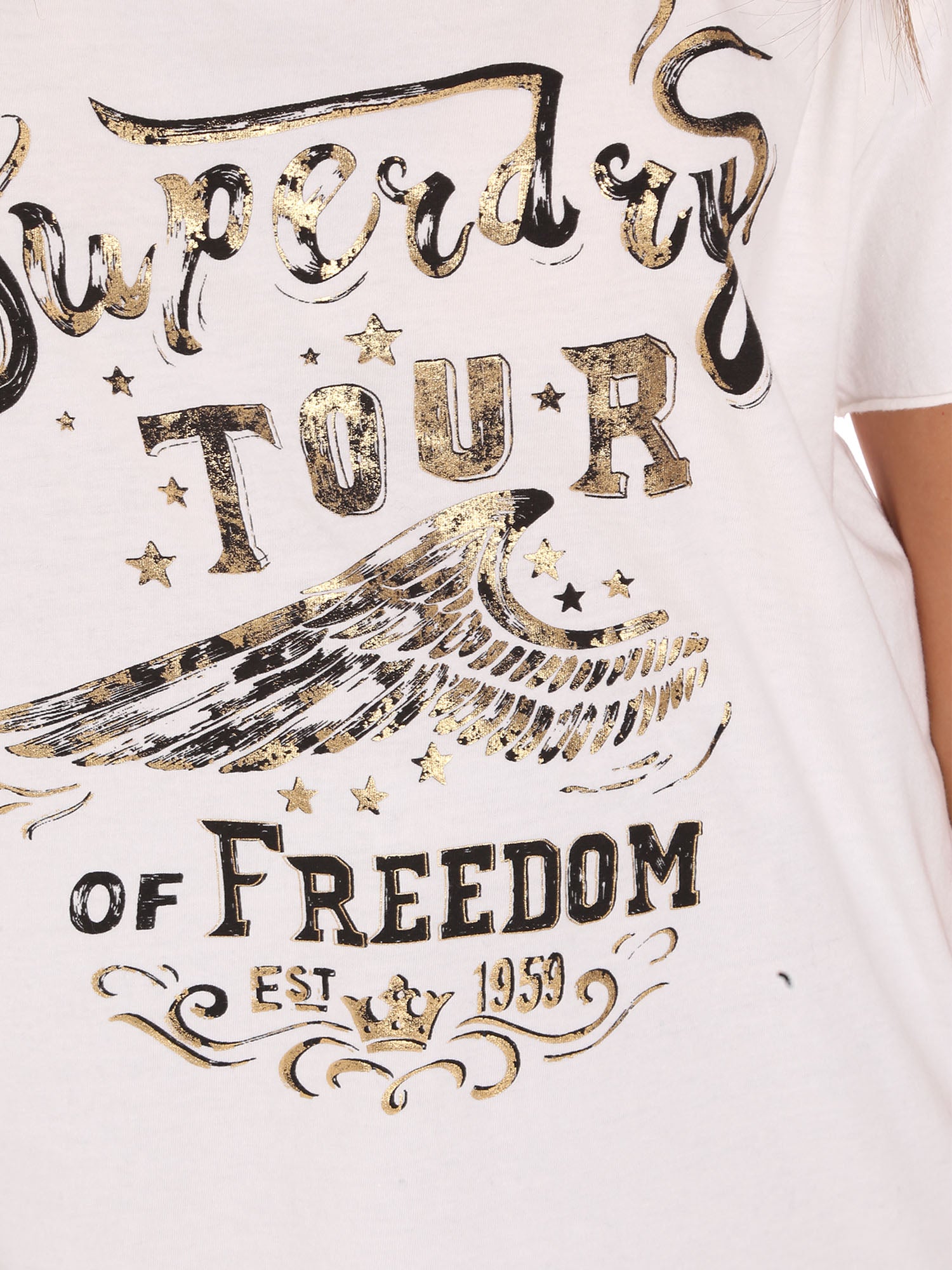 T-shirt Bianco Superdry
