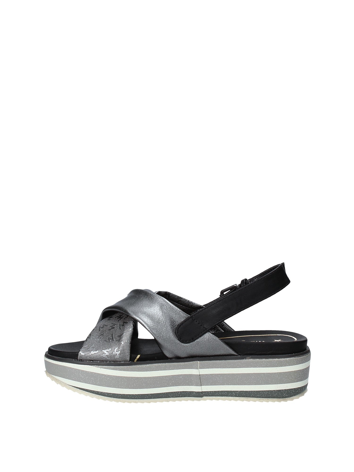 Sandali zeppa Grigio Wrangler