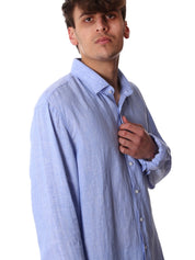 Camicie Blu Calvin Klein