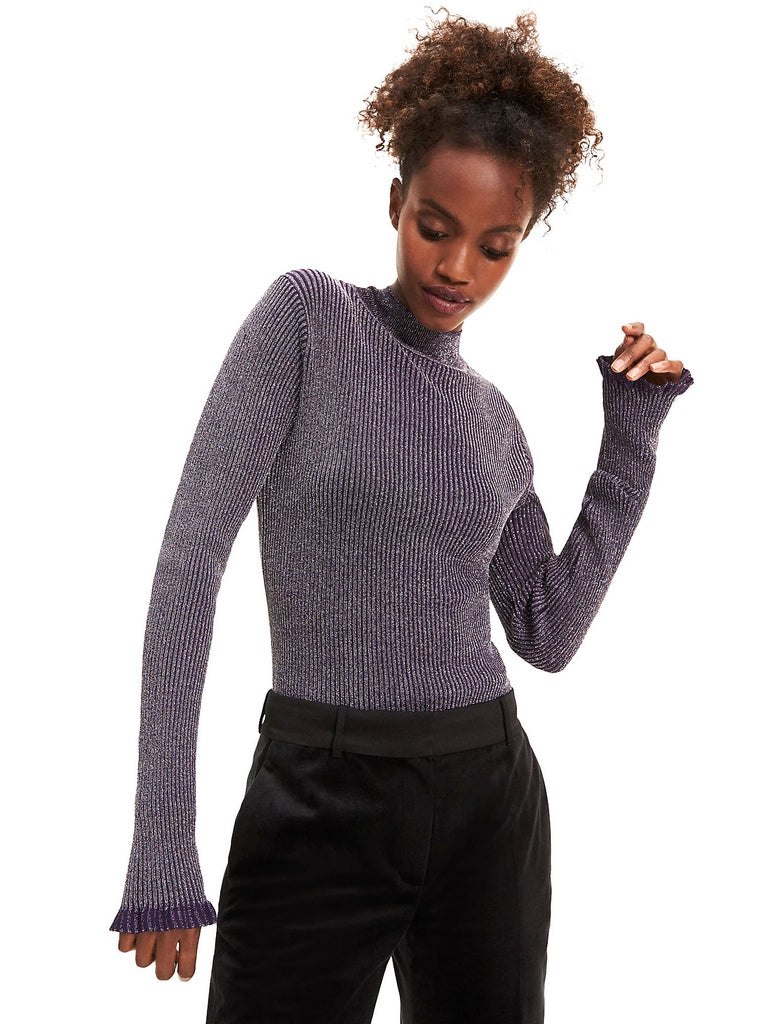 Maglie a collo alto Viola Tommy Hilfiger