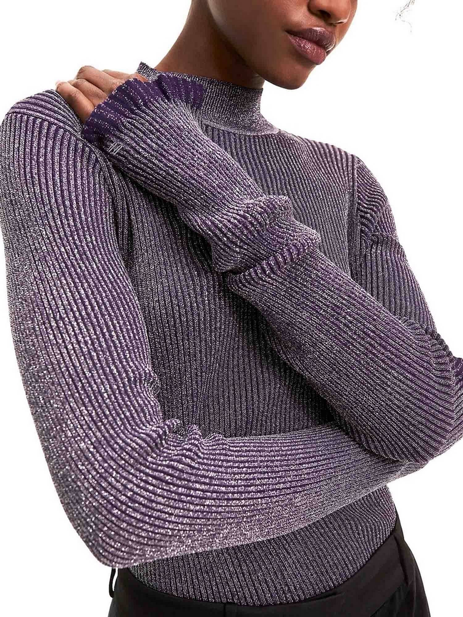 Maglie a collo alto Viola Tommy Hilfiger