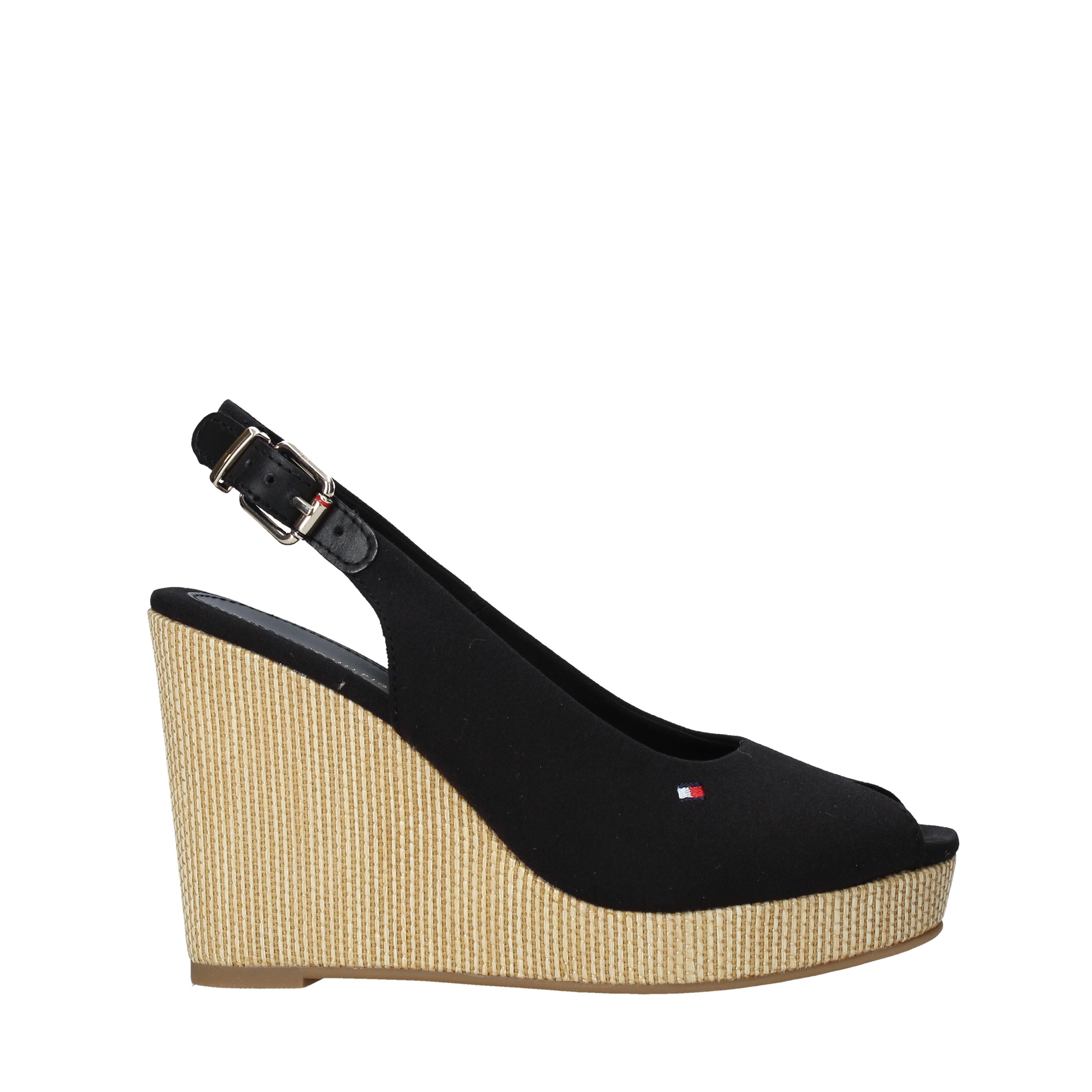 Sandali zeppa Nero Tommy Hilfiger