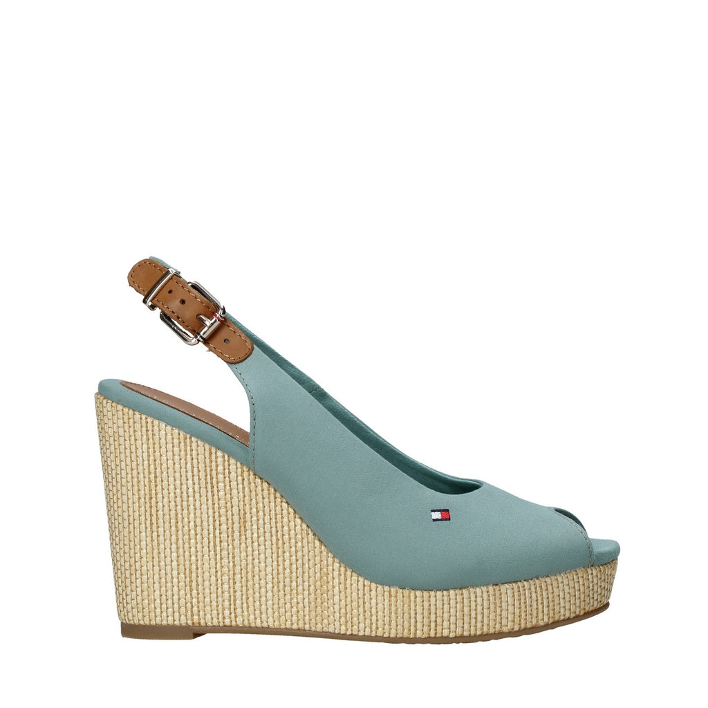 Sandali zeppa Verde Tommy Hilfiger