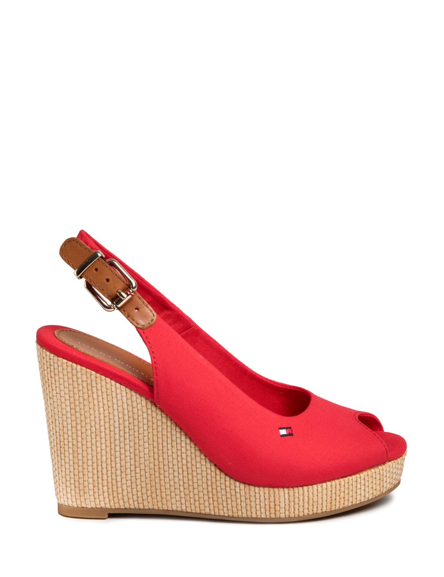 Sandali zeppa Rosso Tommy Hilfiger