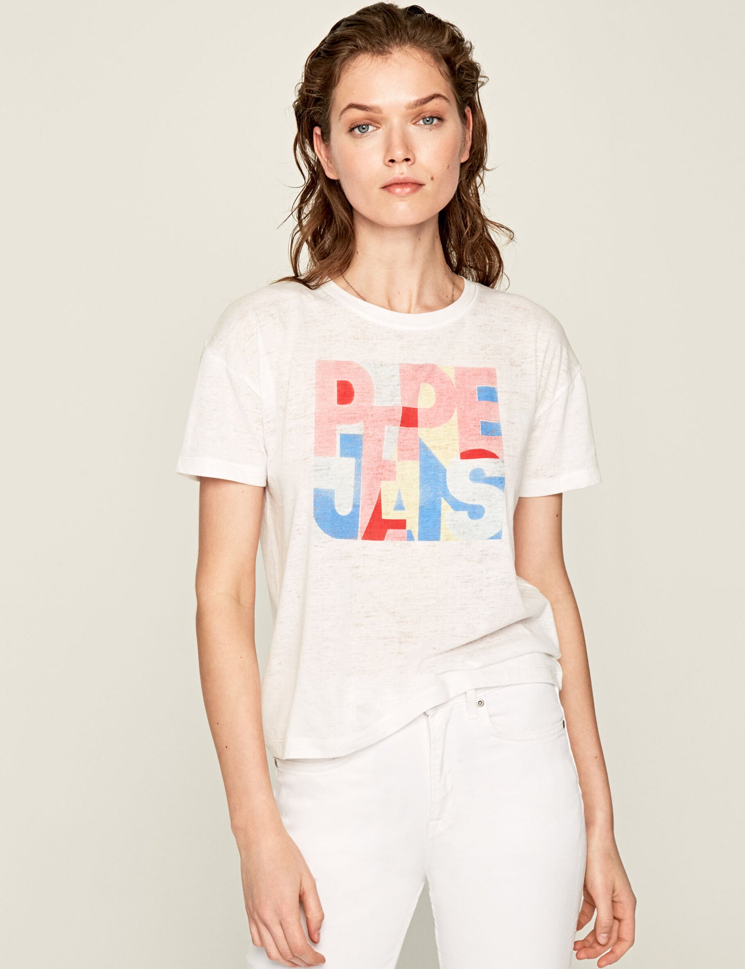 T-shirt Bianco Pepe Jeans