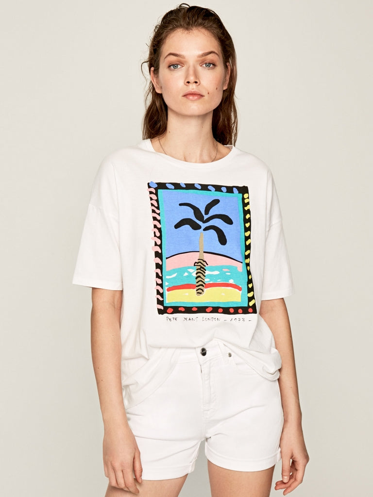 T-shirt Bianco Pepe Jeans