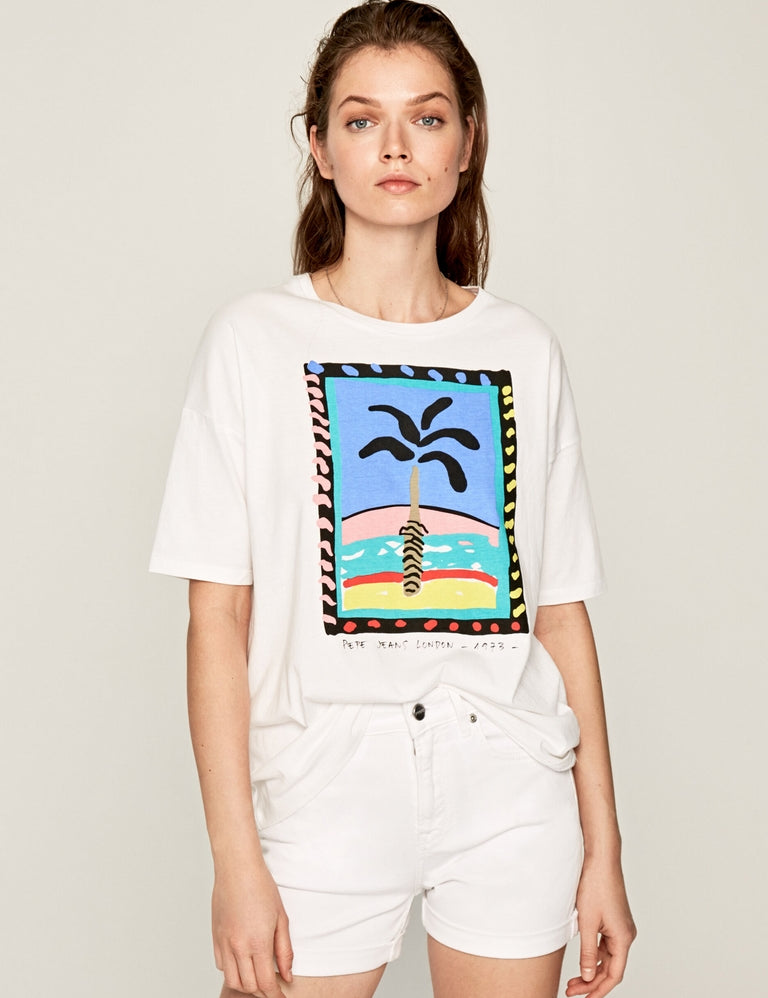 T-shirt Bianco Pepe Jeans